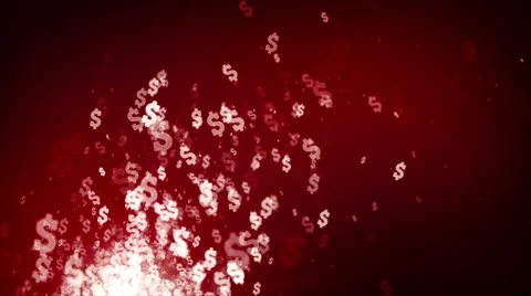 Dollar Symbols Red Rising Stock Footage 44676705