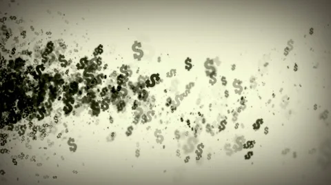 Dollar Symbols White Drifting Video stock 44678012