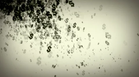 Dollar Symbols White Falling Stock Footage 44678531