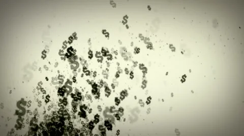 Dollar Symbols White Rising Stock Footage 44678935