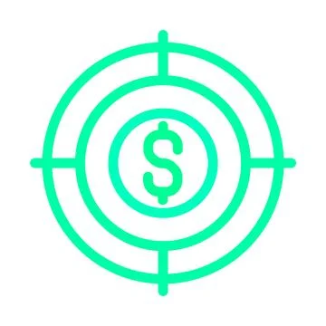 Dollar Target Icon Stock Illustration