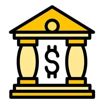 Dollar themple icon vector flat Stock Illustration