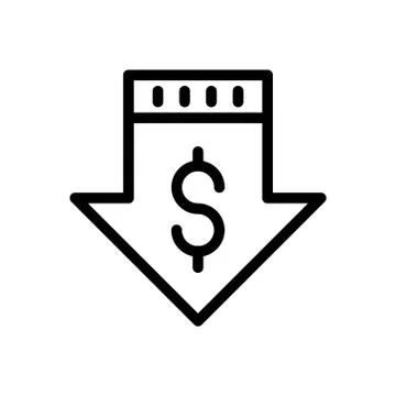 Dollar thin line icon イラスト素材