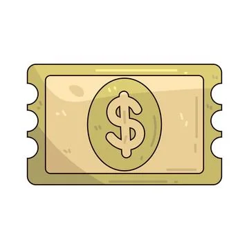 Dollar Ticket illustration Stock Illustration