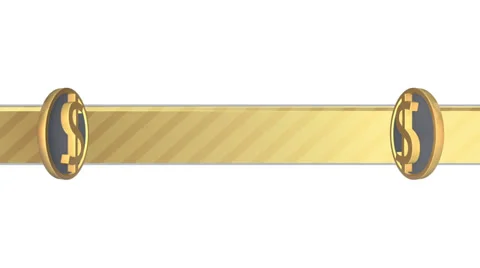 Dollar Title Plate Alpha, Loop Stock Footage 37463390