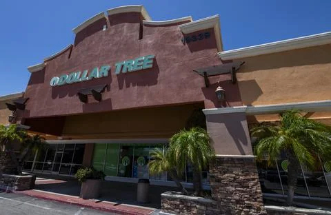 Dollar Tree general store front entrance of sign logo Stock Photos
