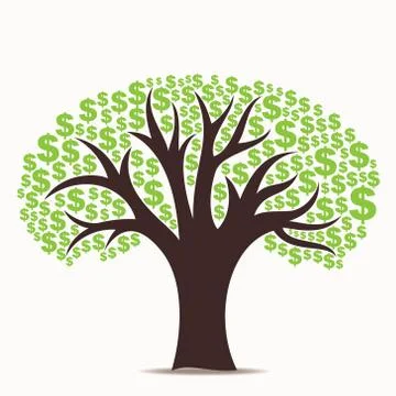 Dollar tree stock vector Stock Illustration