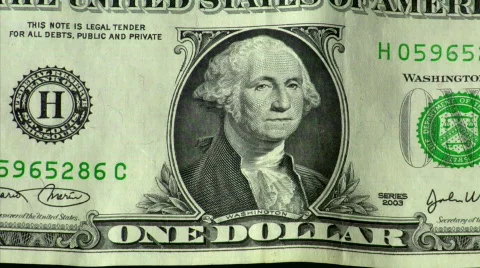 Dollar under euro pressure close Stock Footage