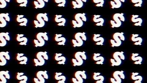 Dollar / USD Glitchy Background. 4K, 30fps Stock Footage 119934922