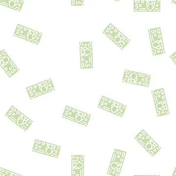 Dollar usd glyph seamless pattern Stock Illustration