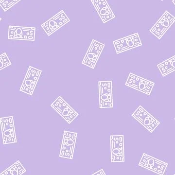 Dollar usd line seamless pattern Stock Illustration