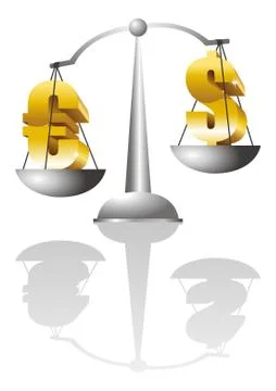 Dollar Vs Euro Stock Illustration