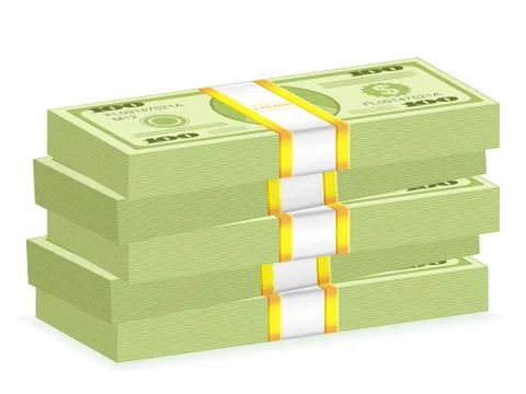 Dollar wad stack Illustrazione stock