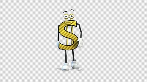 Dollar walk Video Loop and Alfa Channel 库存影片 163287244