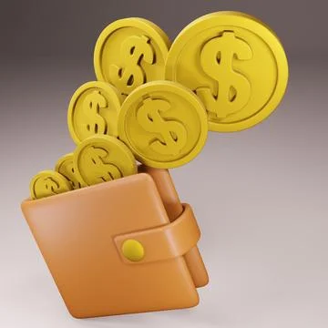 Dollar wallet Stock Illustration