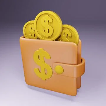 Dollar wallet Stock Illustration