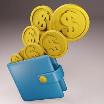 Dollar wallet Stock Illustration