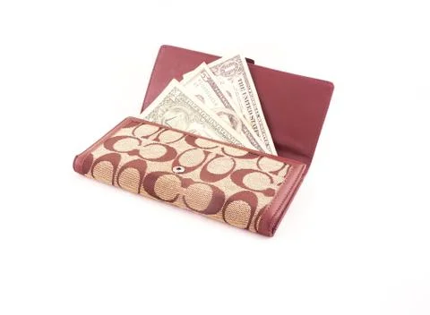 Dollar in wallet Stock Photos