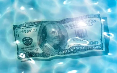 Dollar water Stock Photos