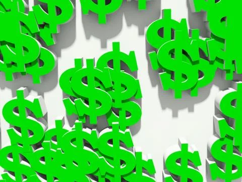 Dollar on a white background Stock Illustration