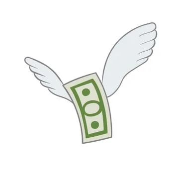Dollar with wings Stock-Illustration