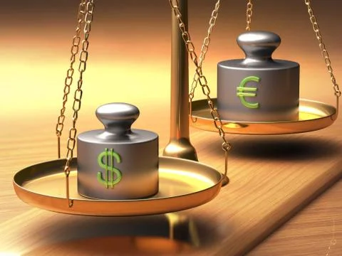 Dollar x Euro Stock Illustration