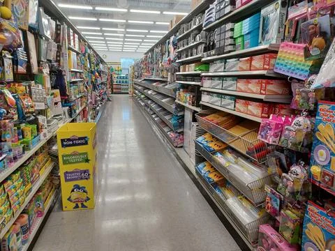 Dollarama store view inside Stock Photos