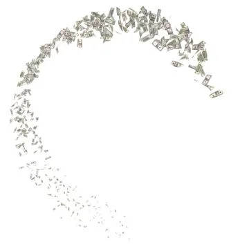 Dollars in air Stock Illustration