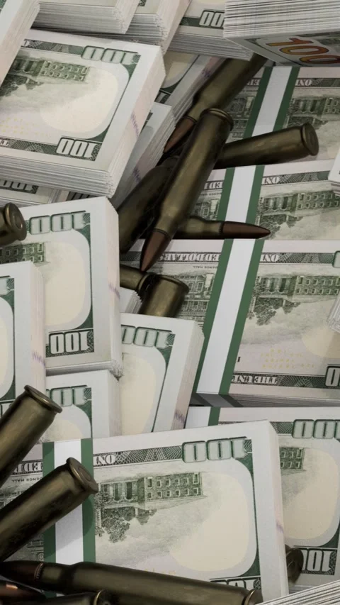  dollars and  bullets Vídeo Stock 330008226