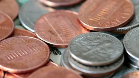 Dollars and Cents Stock Footage 18722083