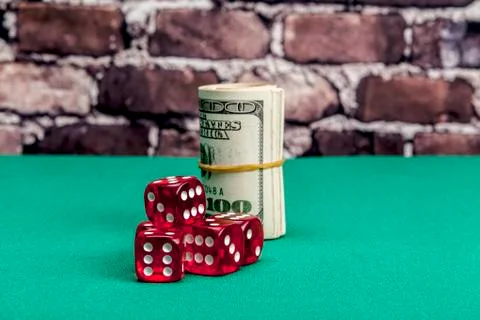 Dollars and Dice Stock Photos