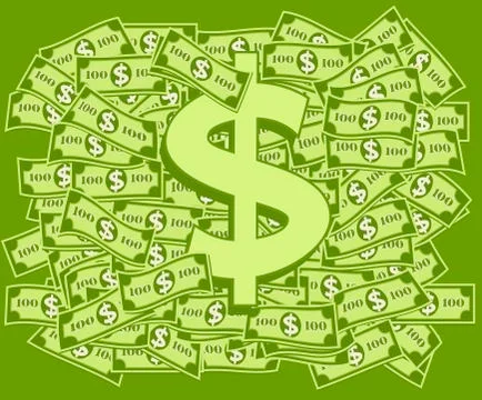 Dollars and Dollar Symbol Stock Illustration