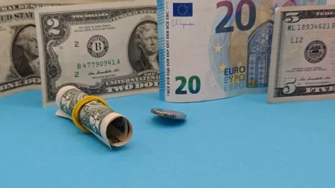 Dollars and euros composition Stock Footage 334957700