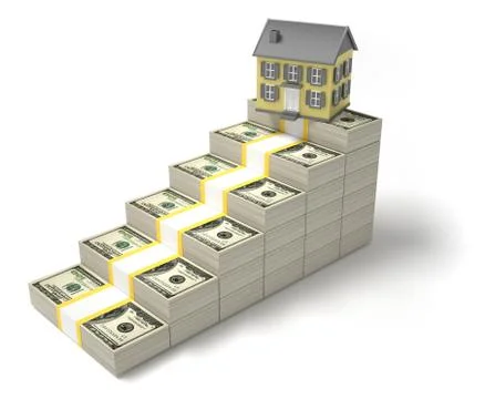 Dollars and house Stock Illustration