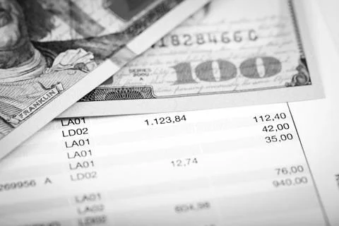 Dollars and loan plan Stock Photos