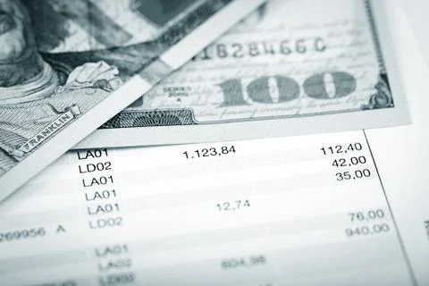 Dollars and loan plan Stock Photos