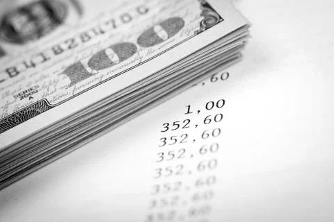 Dollars and loan plan Stock Photos