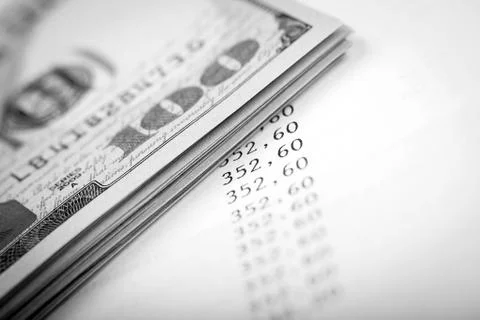Dollars and loan plan Stock Photos