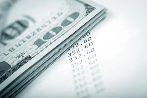 Dollars and loan plan Stock Photos