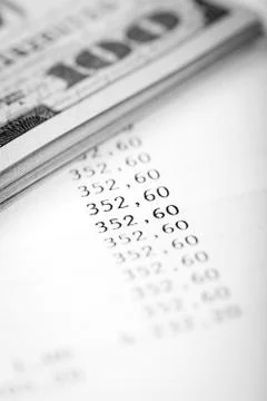 Dollars and loan plan Stock Photos