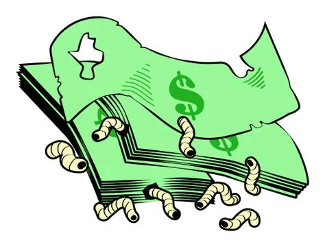 Dollars and Maggots Illustrazione stock