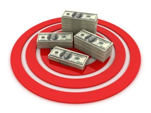 Dollars are in the center Stock Illustration