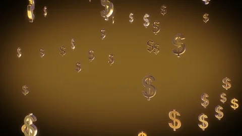 Dollars are falling, 3D animation Stock Footage 91014900