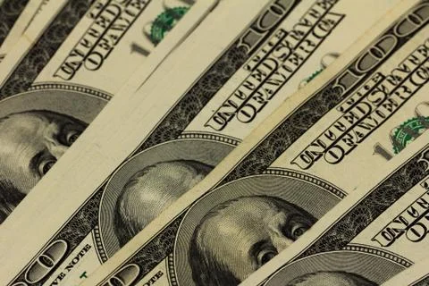 Dollars as a background. macro Stock Photos