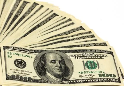 Dollars as a background. macro Foto stock