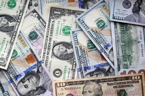 Dollars background Stock Photos