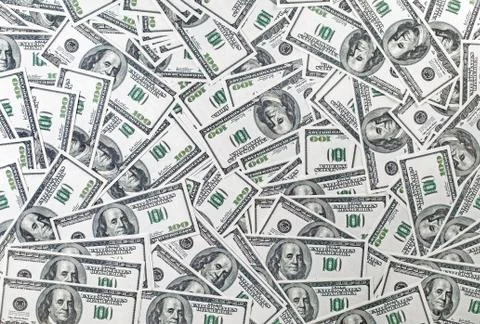 Dollars as background Stock Photos