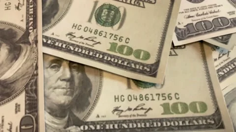 Dollars, bills, banknote, USD currency background photo and closeup Stock Footage 219617877