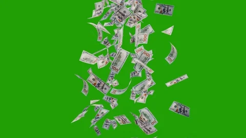 Dollars bills falling and flying in the air. 動画素材 344091576