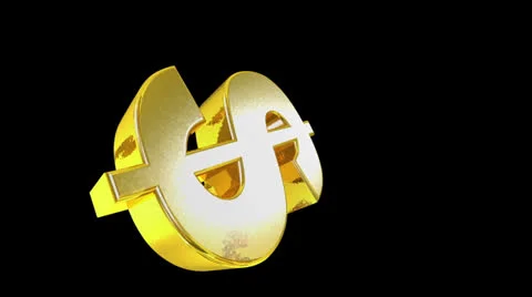 Dollars chasm graphic animation on black background Stock Footage 24783890